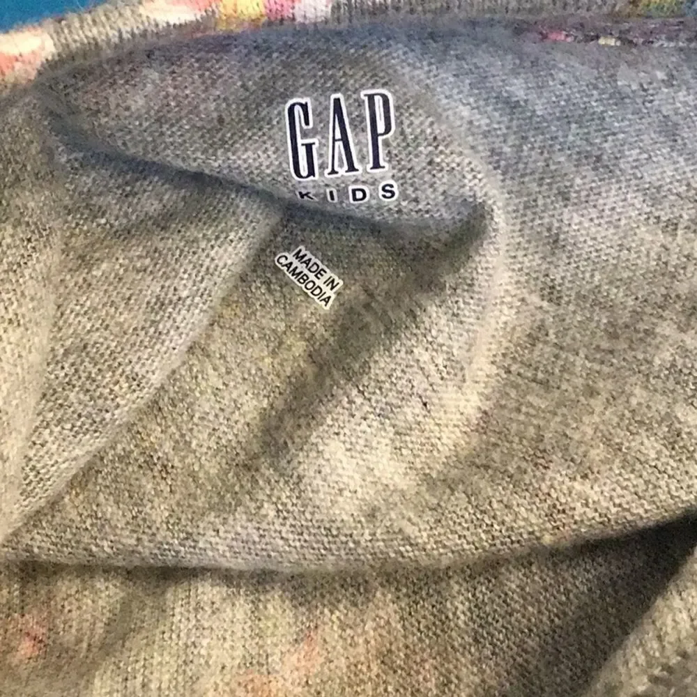 NWT GAP KIDS GREY FLORAL DRESS